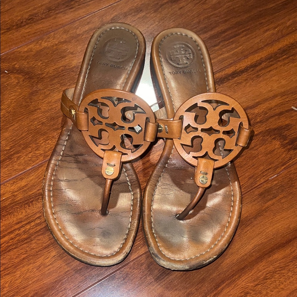 Tory Burch Tan Cutout Sandals